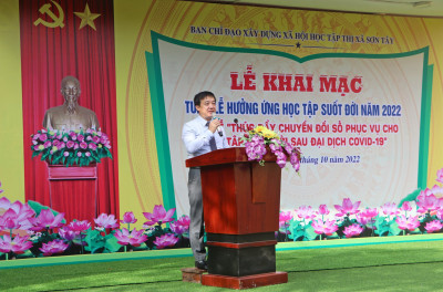 THỊ XÃ SƠN TÂY TỔ CHỨC LỄ KHAI MẠC TUẦN LỄ HƯỞNG ỨNG HỌC TẬP SUỐT ĐỜI NĂM 2022