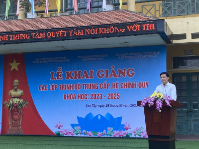 LỄ KHAI GIẢNG VÀ TRAO BẰNG TỐT NGHIỆP CÁC LỚP TRUNG CẤP NGHỀ  NĂM HỌC 2023-2024